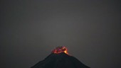 Colima volcano eruption, time-lapse