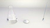 Sodium chloride dissolving, animation