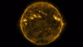 Solar flare, SDO timelapse