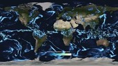 Global precipitation forecast, animation