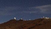 La Silla Observatory at night, timelapse
