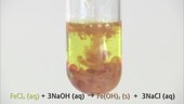 Iron III hydroxide precipitate