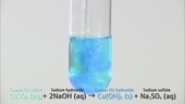 Copper II hydroxide precipitate
