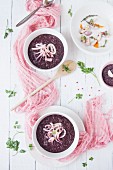 Black rice with seafood