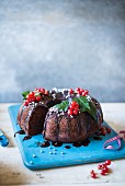 Spiced dark chocolate Bundt cake for Christmas