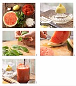 How to prepare chilled melon and tomato soup