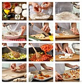 How to make mini pizzas with peppers