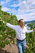The winemaker Markus Molitor in a vineyard
