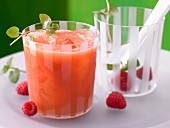 Mango and raspberry cocktail with grapefruit juice