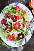 Blutorangen-Fenchel-Salat (Draufsicht)