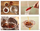 How to prepare rosehip and chilli tea with rooibos
