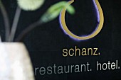The sign of the restaurant and hotel 'Schanz' in Piesport, Germany