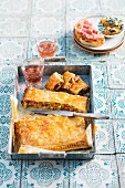 Puff pastry with tuna and peppers