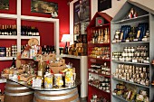 A shop containing different products from the Bronte region of Sicily, Italy
