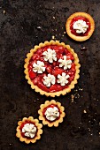 Strawberry tartlets with whipped cream