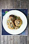 Roast cauliflower with almonds and caper butter