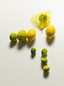 Several organic lemons and limes