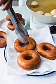 Doughnuts being fried