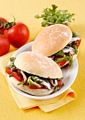 Sandwiches with marinated anchovies