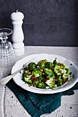 Broccoli salad with bacon and chives