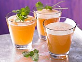 Apricot and ginger spritzer with coriander
