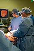Bowel surgery in pneumoperitoneum
