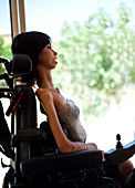 Woman with muscular dystrophy