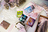 Samples of illegal drugs and legal highs