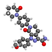 Apixaban anticoagulant drug molecule