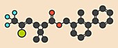 Bifenthrin insecticide molecule