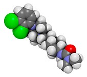 Cariprazine antipsychotic drug molecule