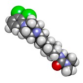 Cariprazine antipsychotic drug molecule