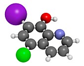 Clioquinol antifungal drug molecule