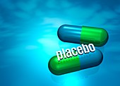 Placebo drugs,illustration