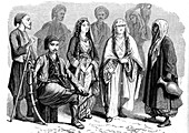 19th Century Turkish people,illustration