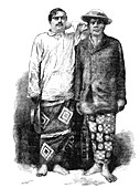19th Century Kanak men,illustration