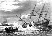 Wreck of the Santa Maria,illustration
