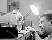 James Van Allen with Pioneer 4,1950s