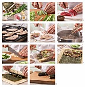 Thunfisch-Maki-Rollen mit Soba-Nudeln zubereiten