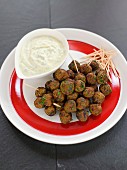 Greek Meatballs with Yogurt Dip