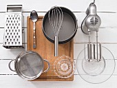 Kitchen utensils for making a charlotte