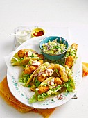 Knusprige Kokosnuss-Fisch-Tacos mit Ananassalsa