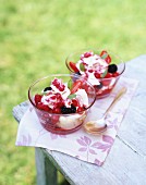Summer fruits and cream