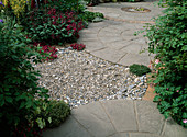 Paved area with natural stone