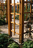 Wooden trellis construction