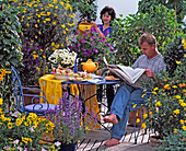 Terrace, Nepeta, Calceolaria, Passiflora