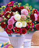 Bouquet of dahlias, dill
