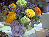 Bouquet of Ranunculus (ranunculus), Viburnum