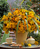 Summer bouquet with Rudbeckia hirta (coneflower), Helenium