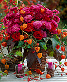 Autumn bouquet with Dendranthema (Autumn chrysanthemum)